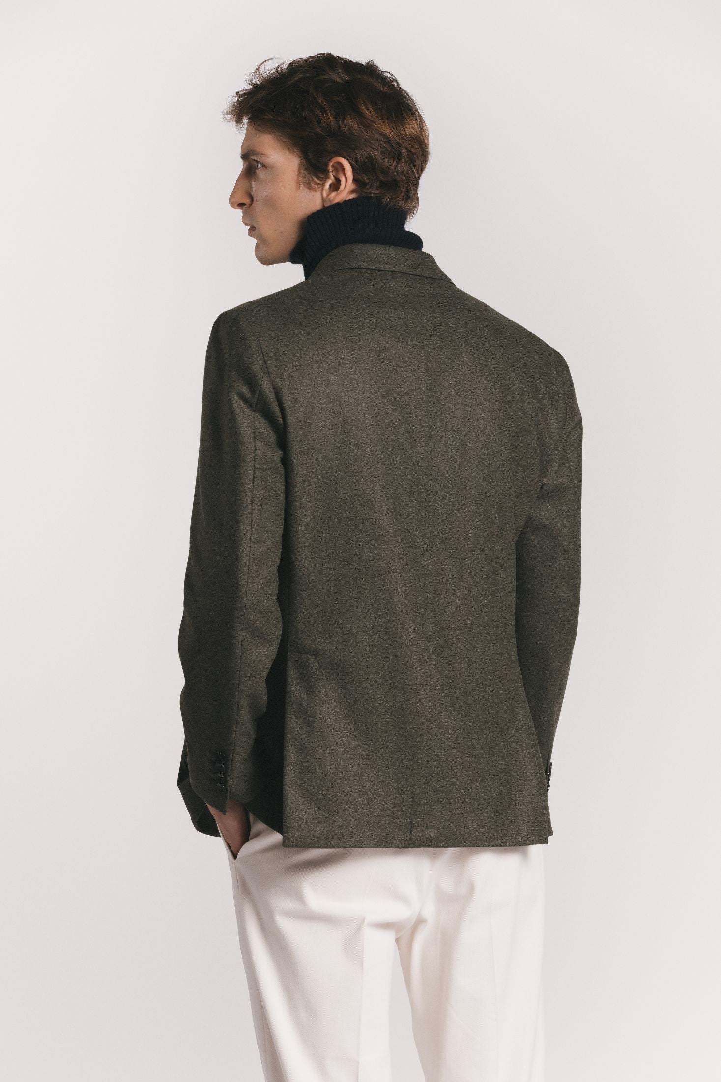 GIACCA LORD <BR/>FLANELLA DI LANA<BR/> JKDBFLGRF5 570 Raw 