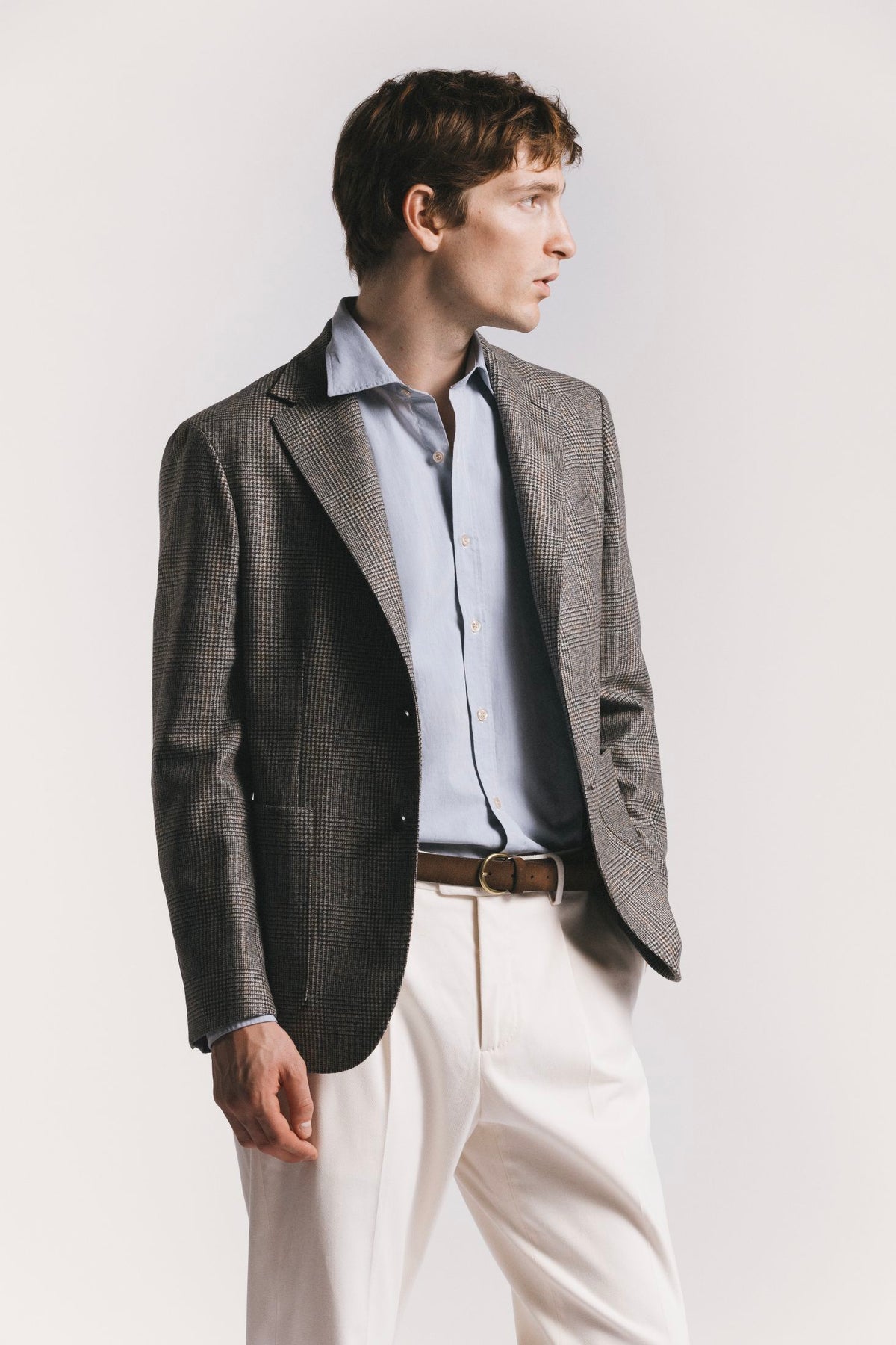 GIACCA WINDSOR <BR/>FLANELLA DI LANA JKSBFLWLF5 810 Raw 