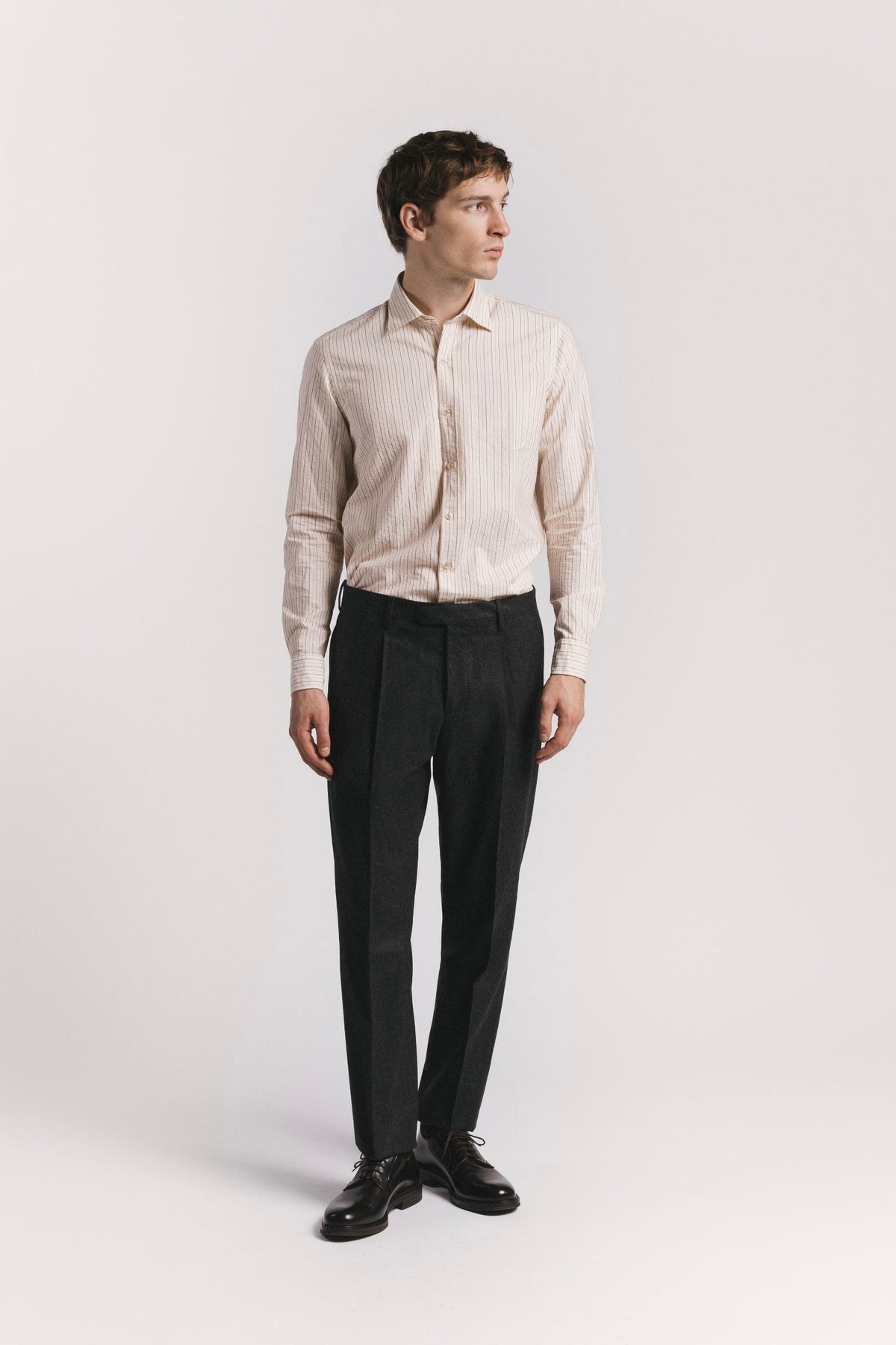 PANTALONE LAWRENCE FLANELLA DI LANA TRPLFLCHF5 880 Raw 