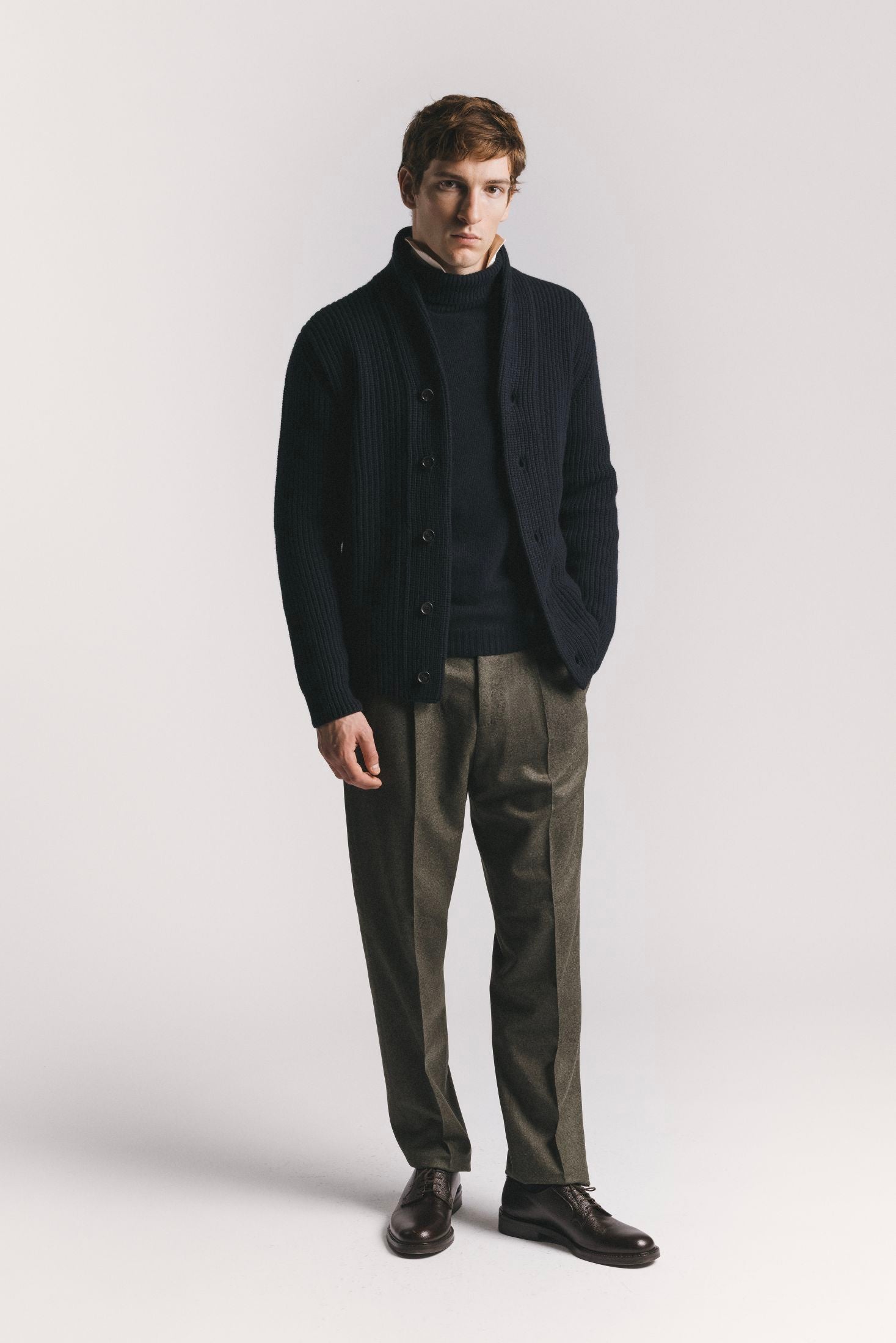 PANTALONE LAWRENCE FLANELLA DI LANA TRPLFLGRF5 570 Raw 