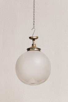 Sospensione globo in vetro molato<BR/> ILL0312 1 Raw 