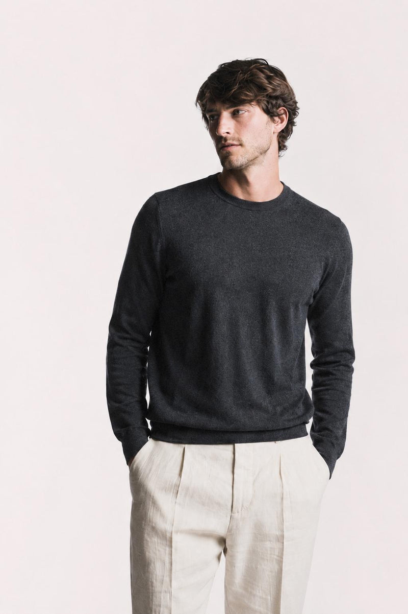 Girocollo Davis cotone e cashmere KNCRCWCHS6 305 Raw 
