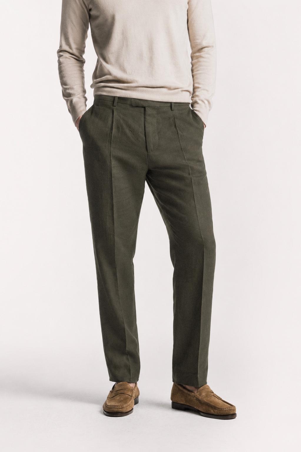 Pantalone Lawrence  raso di Lino TRPLRLGRS6 78 Raw 