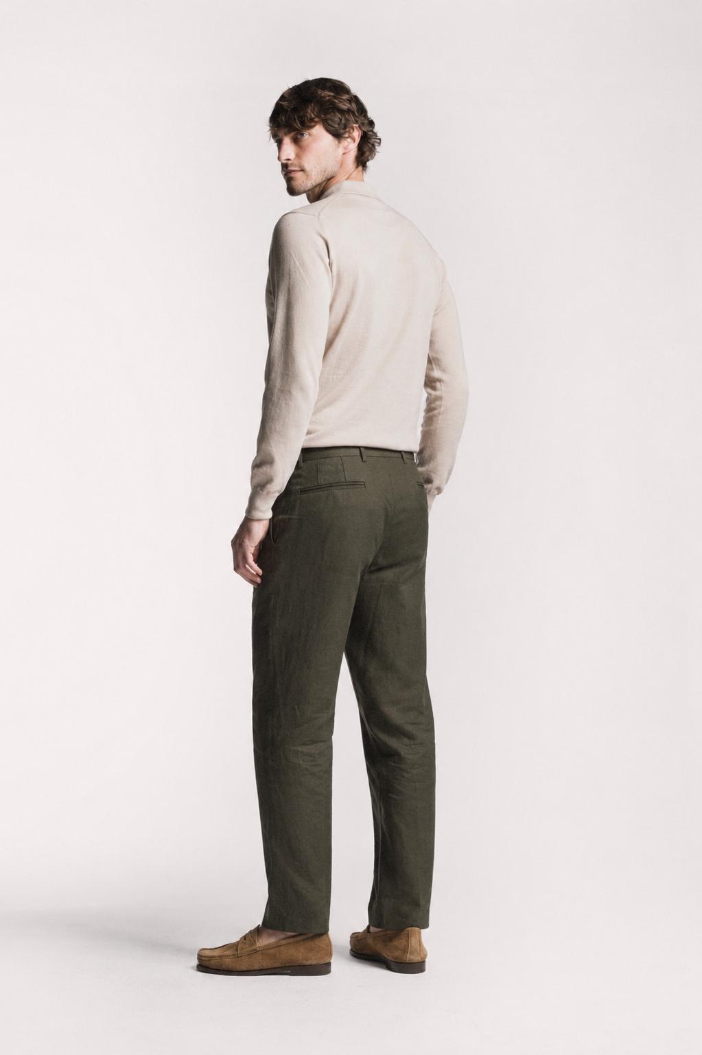 Pantalone Lawrence  raso di Lino TRPLRLGRS6 78 Raw 