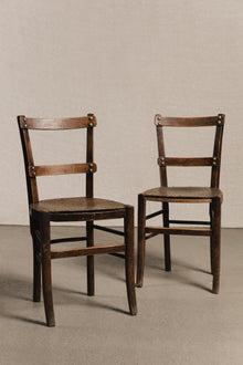 Coppia di sedie rustiche borchiate<BR/> SED0185 1 Raw 