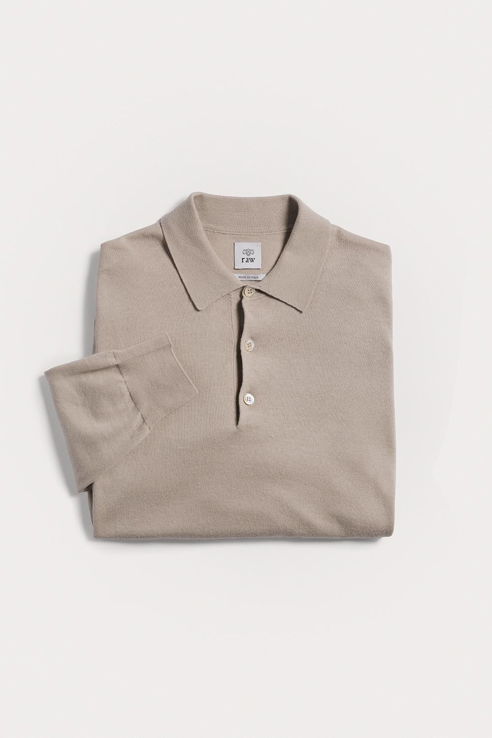 Polo Fitz cotone cashmere KNPLSCWBGS6 447 Raw 