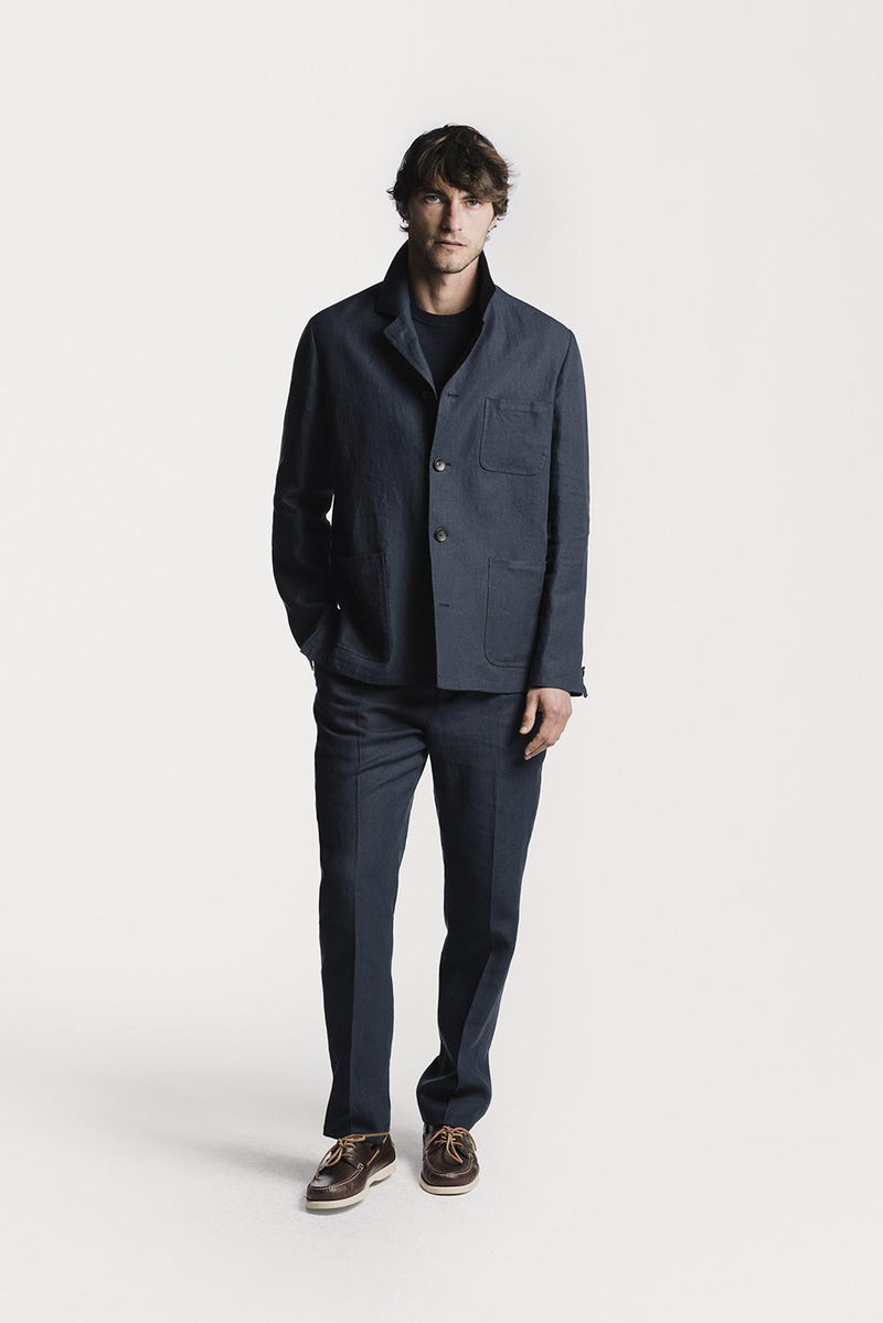Pantalone Lawrence raso di Lino TRPLRLBLS6 69 Raw 