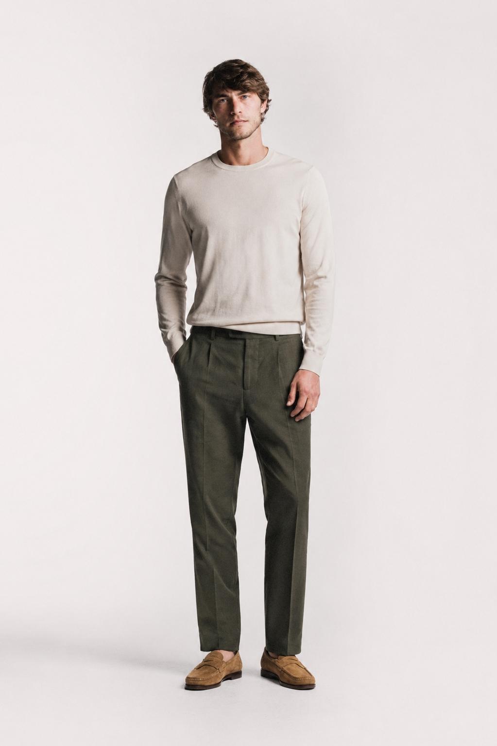 Pantalone Lawrence  raso di Lino TRPLRLGRS6 78 Raw 