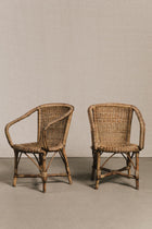 Coppia poltroncine vimini<BR/> SED0149 1 Raw 